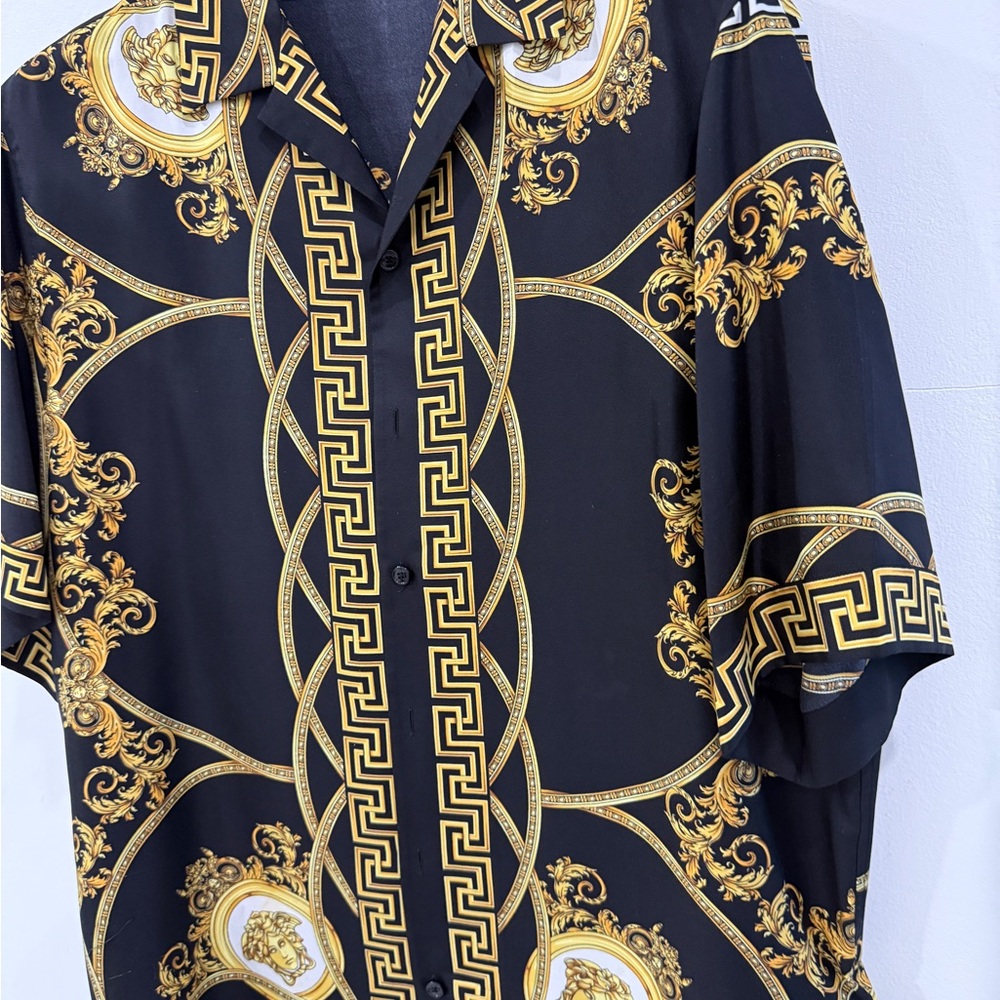 Men's Black and Gold Baroque Shirt